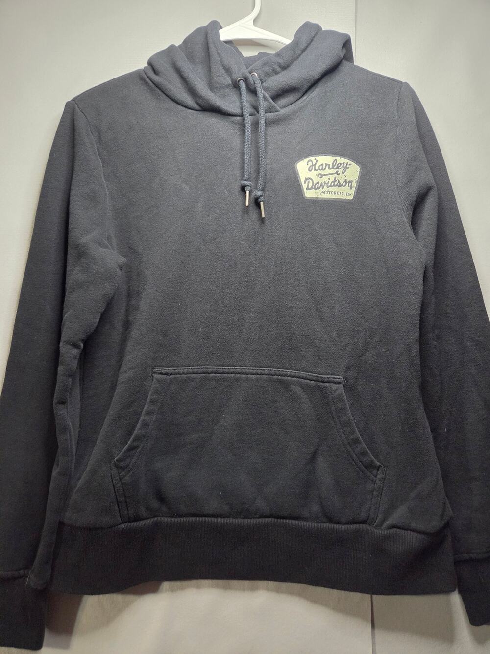Harley Davidson Hoodie Med Black Pullover Back Graphic Sweatshirt (135)